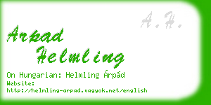 arpad helmling business card